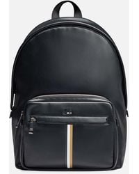 BOSS - Ray Corporate Faux Leather Backpack - Lyst