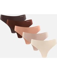 Calvin Klein - Underwear Five-pack Stretch-jersey Thongs - Lyst