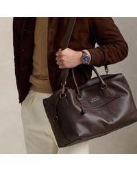 Polo Ralph Lauren - Pebble-grain Leather Duffle Bag - Lyst