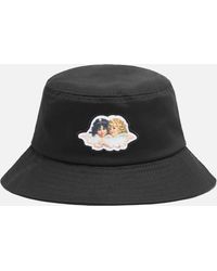 Fiorucci Icon Angels Cotton-canvas Bucket Hat - Black