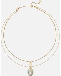 Tory Burch - Kira Gold-plated Freshwater Pearl Necklace - Lyst
