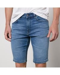 BOSS - Delaware Cotton Blend Denim Shorts - Lyst