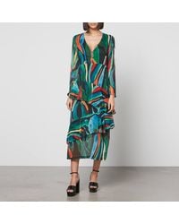 Never Fully Dressed - Zebra Palma Printed Chiffon Dress - Lyst