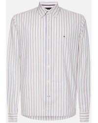 Tommy Hilfiger - Logo-embroidered Cotton-flannel Shirt - Lyst