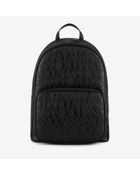 Armani Exchange - Allover Monogrammed Faux Leather Backpack - Lyst