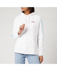 levi white hoodie women's