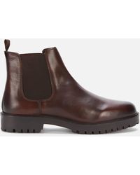 Walk London Sean Leather Chelsea Boots - Brown