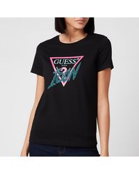 guess logo shirt women's