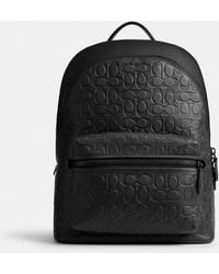 COACH - Charter Signature Debossed Pebble Leather Backpack - Lyst