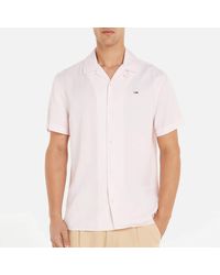 Tommy Hilfiger - Classic Solid Camp Cotton Shirt - Lyst