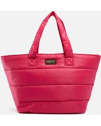 Barbour - Monaco Large Quilted Nylon Tote Bag - Lyst