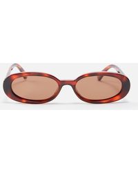 Le Specs - Outta Love Acetate Oval-frame Sunglasses - Lyst