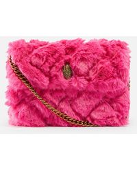 Kurt Geiger Medium Kensington Faux Fur Bag - Pink