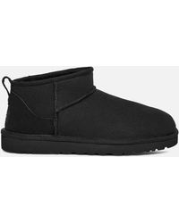 UGG Ultra Mini Suede and Wool-Blend Boots - Schwarz