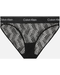 Calvin Klein - Modern Semi-sheer Stretch-lace Briefs - Lyst