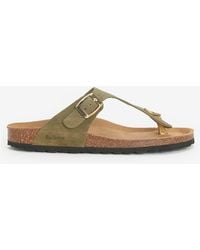 Barbour - Margate Suede Toe Post Sandals - Lyst