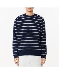 Lacoste - Jacquard-stripe Cotton-knit Jumper - Lyst