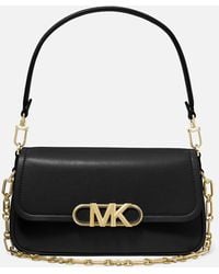 MICHAEL Michael Kors - Parker Logo-embellished Chain-strap Faux-leather Shoulder Bag - Lyst