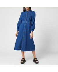 ditsy blossom midi shirt dress