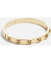 COACH - Signature C Gold-plated Bracelet - Lyst