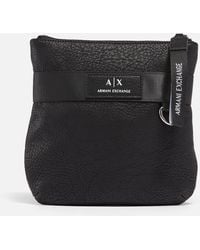 Armani Exchange - Faux Leather Crossbody Bag - Lyst