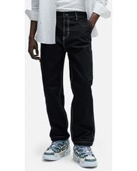 HUGO - Gion241 Contrast Stitch Denim Jeans - Lyst