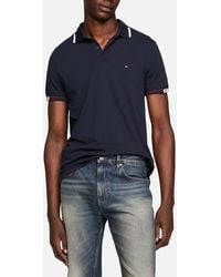 Tommy Hilfiger - Hilfiger Cuff Slim Fit Cotton-blend Polo Shirt - Lyst