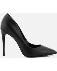 Steve Madden Daisie Leather Court Shoes - Black