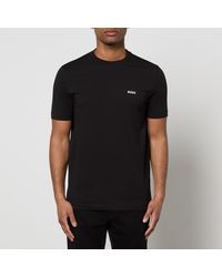 BOSS - Logo-print Cotton-blend Jersey T-shirt - Lyst