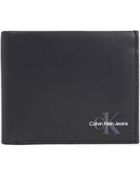 Calvin Klein Logo-detailed Leather Wallet - Black