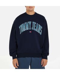 Tommy Hilfiger - Boxy Varsity Cotton Sweatshirt - Lyst