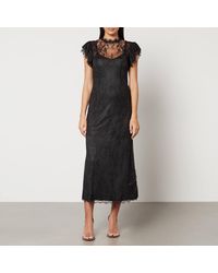 Never Fully Dressed - Raven Lace Midi Dress - Lyst