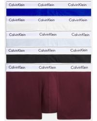 Calvin Klein - Five-Pack Cotton-Blend Boxer Trunks - Lyst