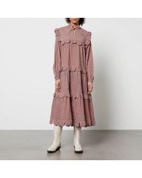 Stella Nova - Loan Gingham Cotton Midi Dress - Lyst