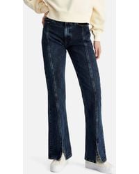 Calvin Klein - Authentic Split Front Bootcut Cotton Jeans - Lyst