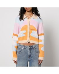 House Of Sunny - The Rise Tripper Jacquard-knit Cardigan - Lyst
