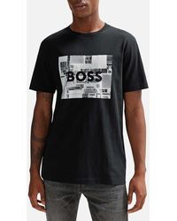 BOSS - Heavy Boss Logo-print Jersey T-shirt - Lyst