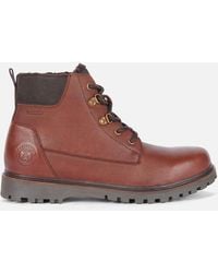 Barbour - Storr Waterproof Leather Lace-up Boots - Lyst