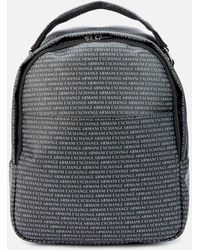 armani exchange black backpack