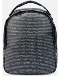 armani exchange leather backpack