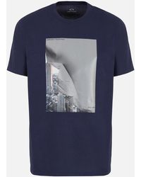 Armani Exchange - Cityscape Printed Cotton-jersey T-shirt - Lyst