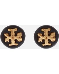 Tory Burch Roxanne Button Gold-tone Resin Earrings - Save 2% | Lyst ...