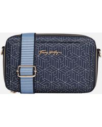 Tommy Hilfiger Iconic Faux Leather Camera Bag - Blue