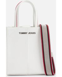 Tommy Hilfiger Femme Faux Leather Cross-body Bag - White