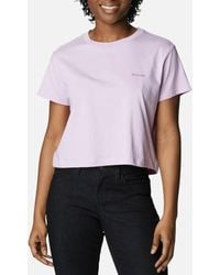 Columbia - North Cascadestm Cropped Logo-print Cotton-jersey T-shirt - Lyst