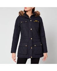 Barbour Womens International Enduro Quilted Jacket Black - Lyst