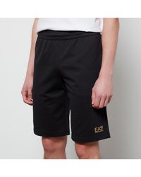 EA7 Core Identity French Terry Shorts - Black