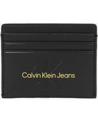 Calvin Klein - Sculpted Faux Leather Cardholder - Lyst
