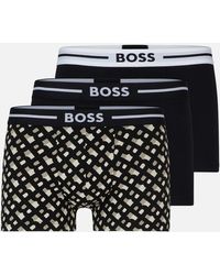 BOSS - Cotton-blend 3-pack Boxer Trunks - Lyst