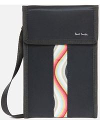 Paul Smith Swirl Trim Nylon Neck Pouch - Multicolour